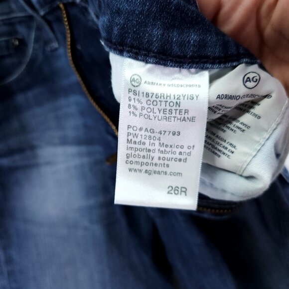 Ag Adriano Goldschmied Jeans Womens Size 26R The Mari High-Rise Straight Denim - Picture 8 of 13